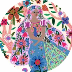 Puzzle Silhouette - La Princesse et son Paon - 36 Pièces