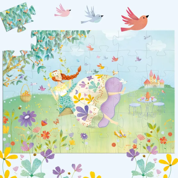 Puzzle Silhouette - La Princesse du Printemps – 36 Pièces
