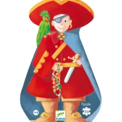 Puzzle Silhouette - Le Pirate et son Trésor - 36 Pièces