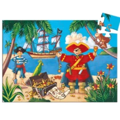 Puzzle Silhouette - Le Pirate et son Trésor - 36 Pièces