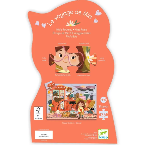 Puzzle Silhouette - Le voyage de Mia - 36 Pièces