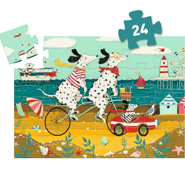 Puzzle Silhouette - Ollie, le Dalmatien - 24 Pièces