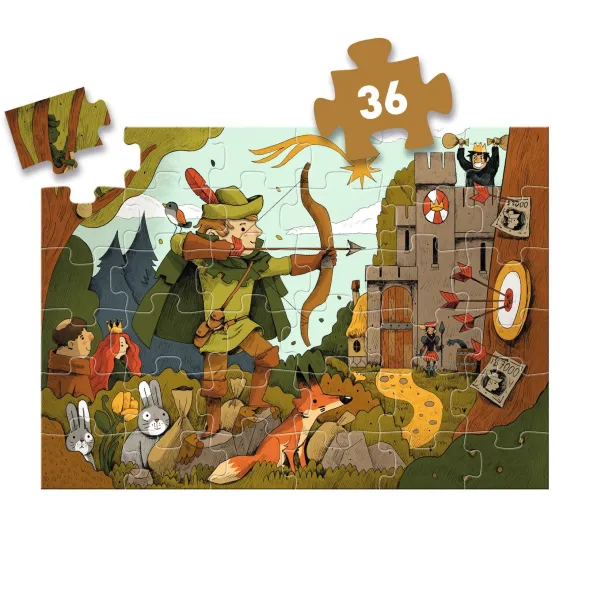 Puzzle Silhouette - Robin des Bois - 36 Pièces