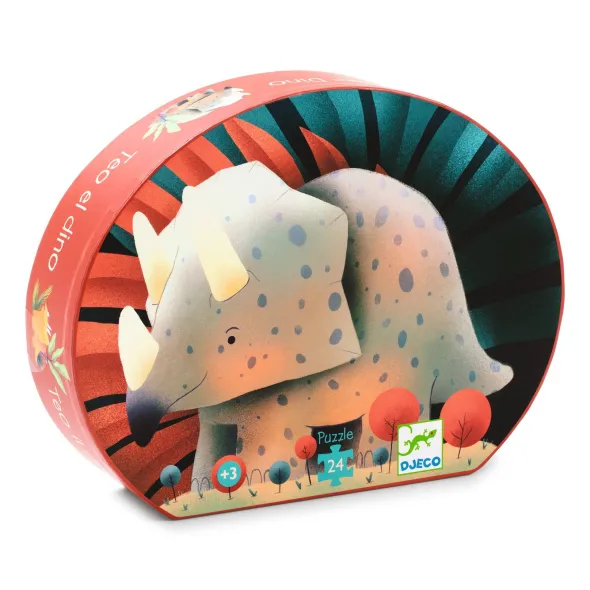 Puzzle silhouette - Téo le Dino - 24 Pièces