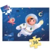 Puzzle Silhouette - Un Astronaute dans la Lune - 36 Pièces