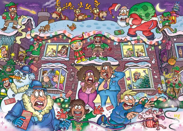 Puzzles Wasgij Christmas 22 - Une Nuit Pas si Douce ! - 2x1000 Pièces