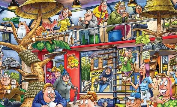 Puzzle Wasgij Mystery 28 - Folie féline ! - 1000 Pièces