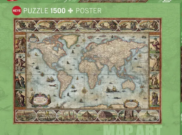 Puzzle - Willem Blaeu World - 1500 pièces