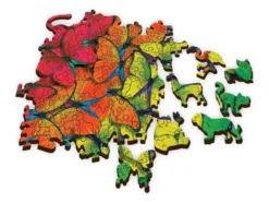 Puzzle Wood Craft - Rainbow Butterflies - 500 Pièces