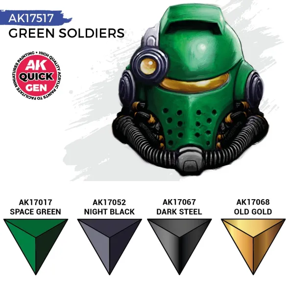 Quick Gen Set Ak Interactive - Green Soldiers