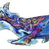 Rainbow Puzzle en bois - Baleine - 101 pièces