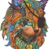 Rainbow Puzzle en bois - Chat Pirate - 116 pièces