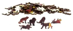 Rainbow Puzzle en bois - Lion - 121 pièces