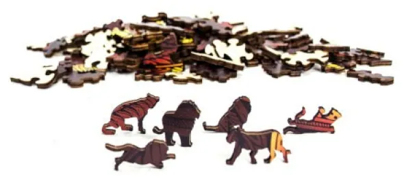 Rainbow Puzzle en bois - Lion - 121 pièces
