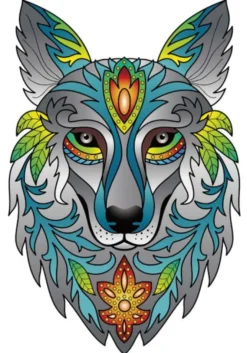 Rainbow Puzzle en bois - Loup - 180 pièces