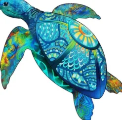 Rainbow Puzzle en bois - Tortue - 125 pièces