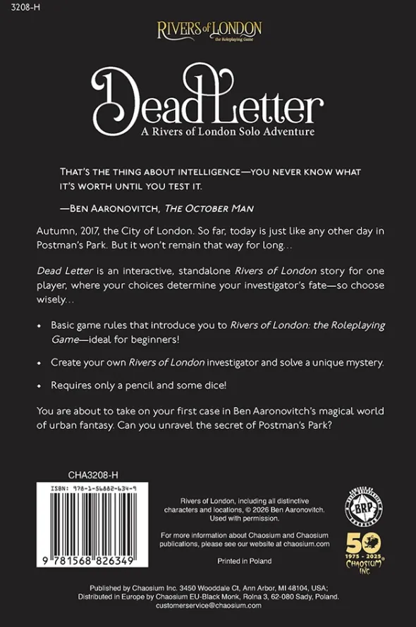 Rivers of London: Dead Letter