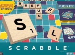 Scrabble Classique - 2 Jeux en 1 - Version Bois