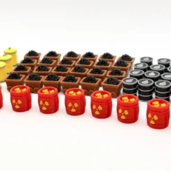 Set d'amélioration deluxe comptatible avec Power Grid / Funkenschlag - Resources, Power Towers and Player Markers