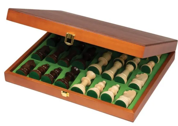 Set d'échecs de Tournoi, case 50 mm - Marron
