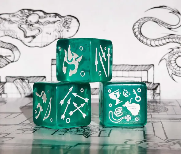 Set de 4 D6 – Cube Gélatineux