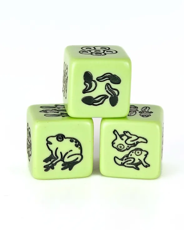 Set de 4 D6 – Cycle de vie de la grenouille
