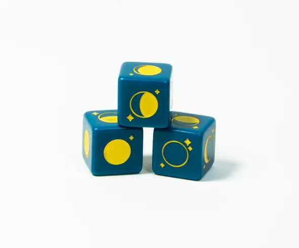 Set de 4 D6 – Dés des phases de la lune