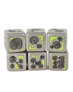 Set de 4 D6 – Pétroglyphe en pierre