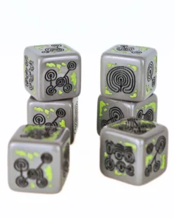 Set de 4 D6 – Pétroglyphe en pierre