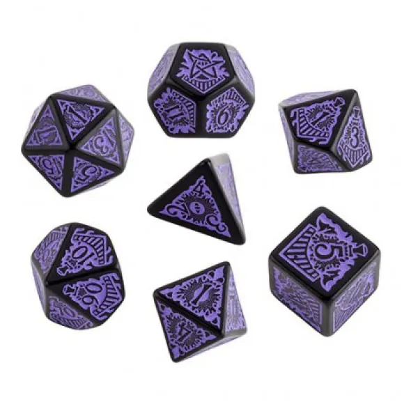 Set de 7 Dés Call of Cthulhu - Horror on the Orient Express Noir / Violet