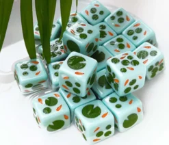 Set de 4 dés D6 - Thème étang