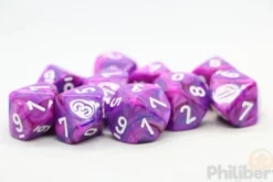 Set de 10 Dés 10 Faces Chessex : Festive