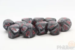 Set de 10 Dés 10 Faces Chessex Velvet