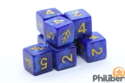 Set de 9 Dés 6 Faces Elder Dice: Blue Aether