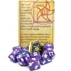 Set de 10 Dés JDR Elder Dice: Astral Elder Sign: Silver Key