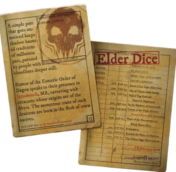 Set de 10 Dés JDR Elder Dice: In the Shadows of Innsmouth