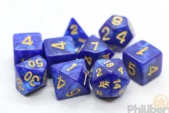 Set de 9 Dés JDR Elder Dice: Lovecraft Elder Sign (Blue Aether)