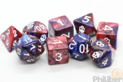 Set de 9 Dés JDR Elder Dice: Mark of the Necronomicon (Bone White on Blood)