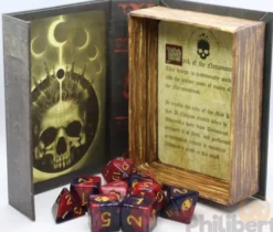 Set de 9 Dés JDR Elder Dice: Mark of the Necronomicon (Red & Inky Black)