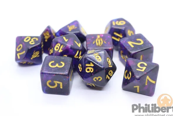 Set de 10 Dés JDR Elder Dice: Seer’s Eye - Mythic Glass and Wax Edition