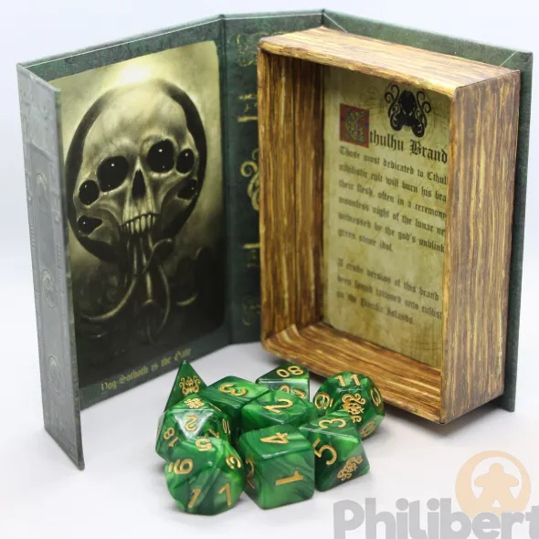 Set de 9 Dés JDR Elder Dice: The Brand of Cthulhu Dice (Drowned Green)