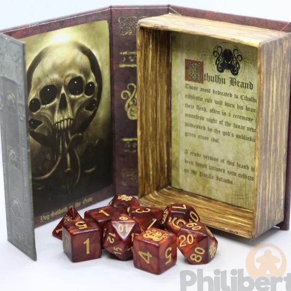 Set de 9 Dés JDR Elder Dice: The Brand of Cthulhu Dice (Red)