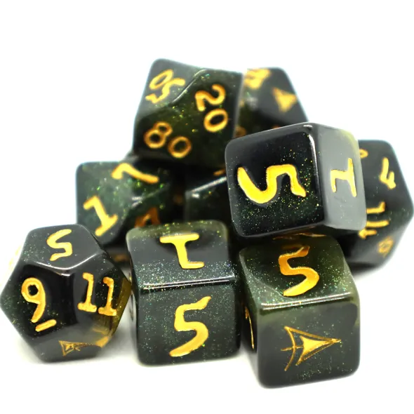 Set de 10 Dés JDR Elder Dice: Yellow Sign: Dim Carcosa
