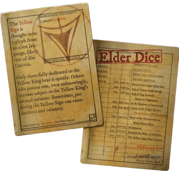 Set de 10 Dés JDR Elder Dice: Yellow Sign: Dim Carcosa