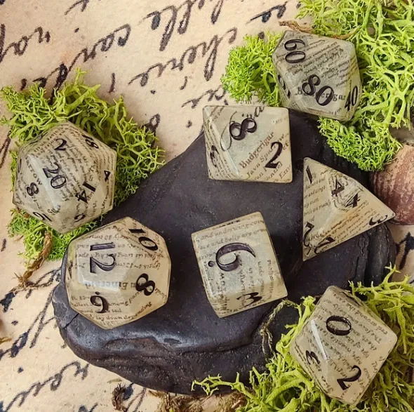 Set de 7 Dés JDR : Journal