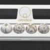 Set de 8 Dés JDR - Orbidice Royal Nox White & Gold