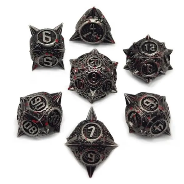 Set de 7 Dés JDR Répliquant : Fléaux