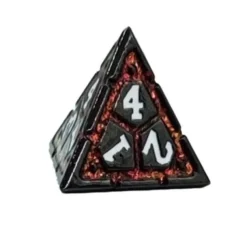 Set de 7 Dés JDR Répliquant : Forge - Noir et Rouge