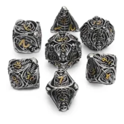 Set de 7 Dés JDR Répliquant : Hollow Nécromancien Acier