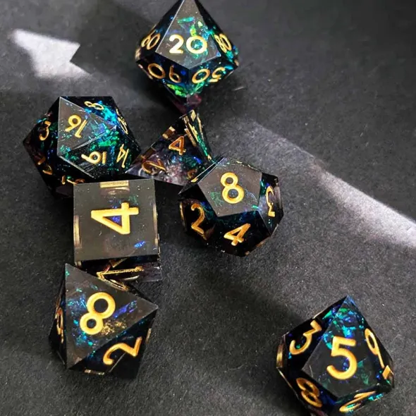Set de 7 Dés JDR Répliquant - Scarabée